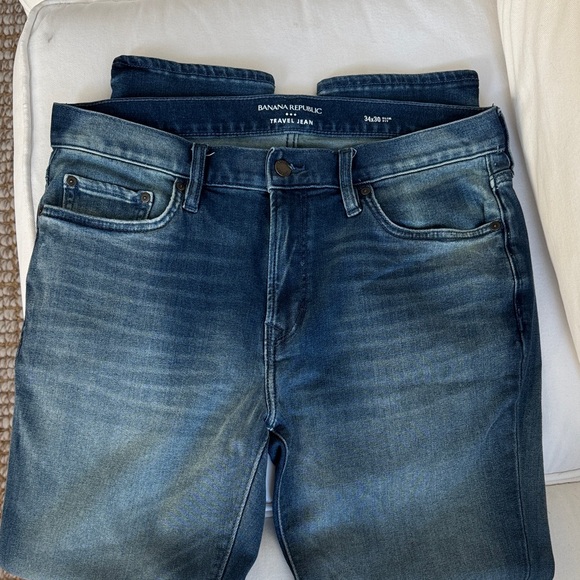 Banana Republic Bundle- Men's Blue and Gray Travel Jeans - Picture 7 of 12